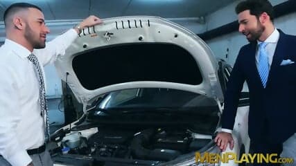 I paid this attractive mechanic by drilling his wet hole